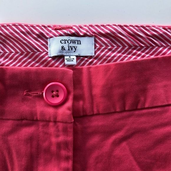 Crown & Ivy NWT coral shorts size 4 - Picture 5 of 6